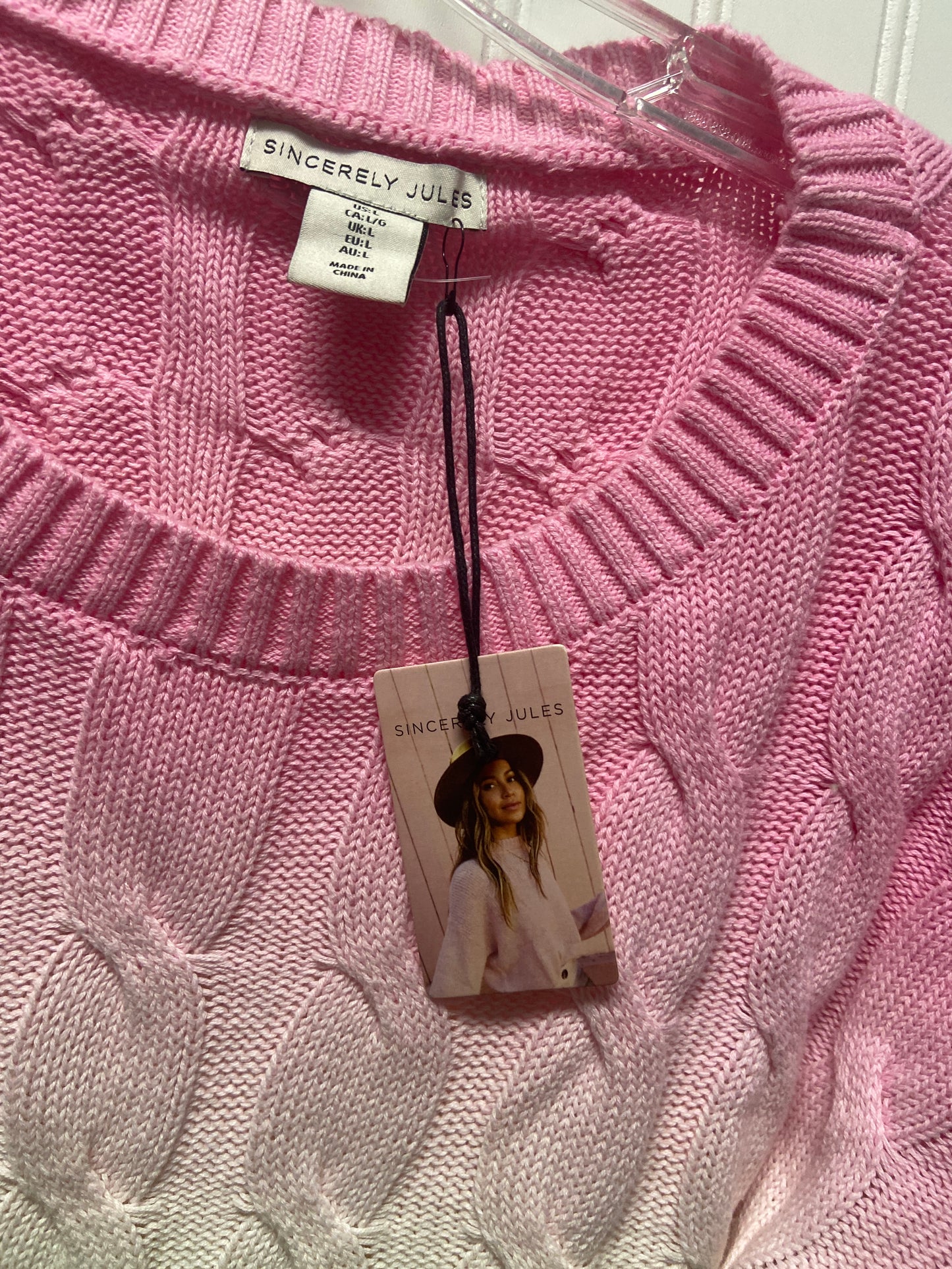 Sweater Cardigan By Topshop In Pink, Size: S