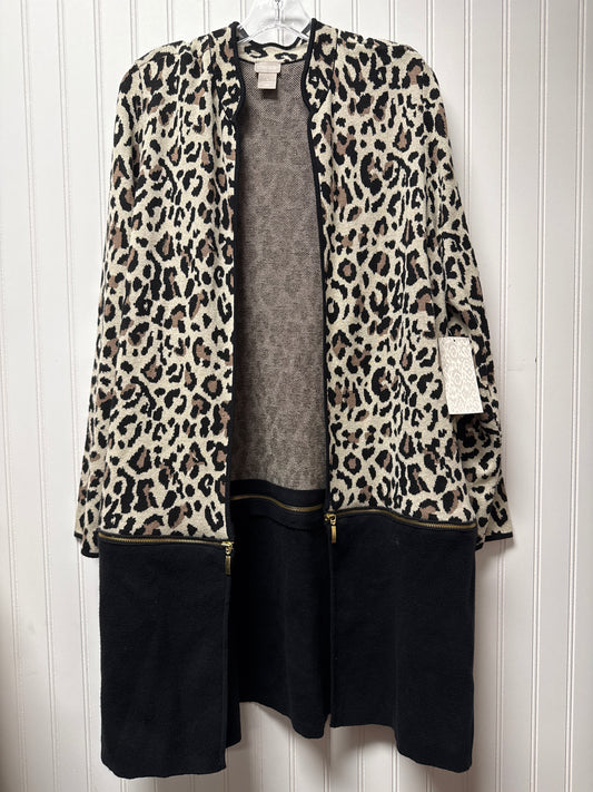 Sweater Cardigan By Chicos In Animal Print, Size: 2x