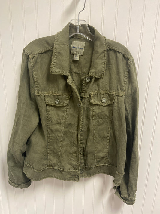 Jacket Shirt By Tommy Bahama In Green, Size: L