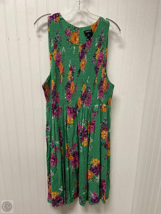 Dress Casual Midi By Torrid In Green, Size: 3x