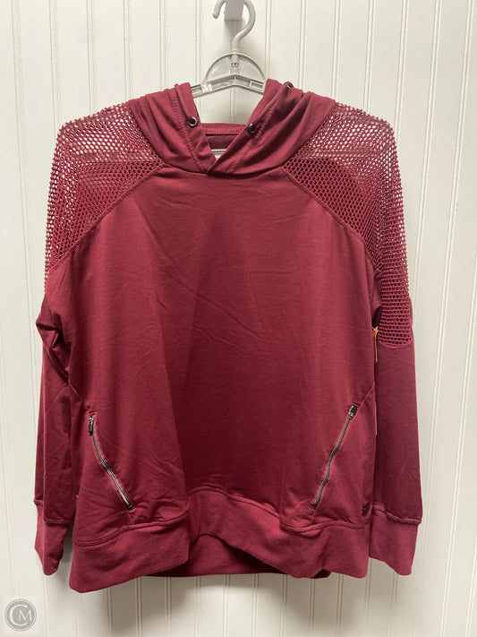 Athletic Sweatshirt Hoodie By Nine West In Red, Size: 1x