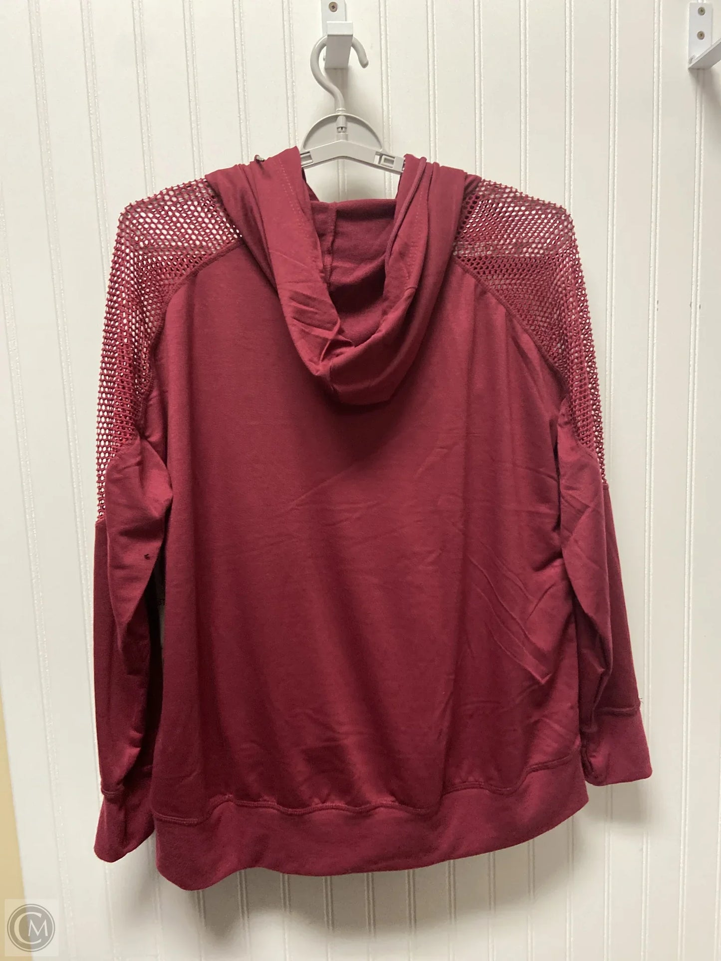 Athletic Sweatshirt Hoodie By Nine West In Red, Size: 1x