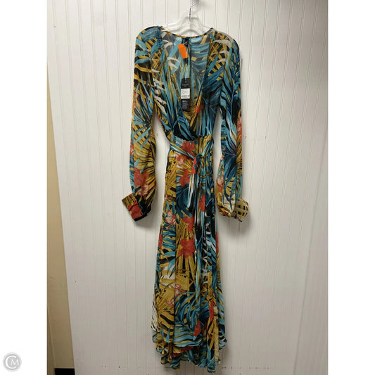 Dress Casual Maxi By Clothes Mentor In Blue & Brown, Size: 1x