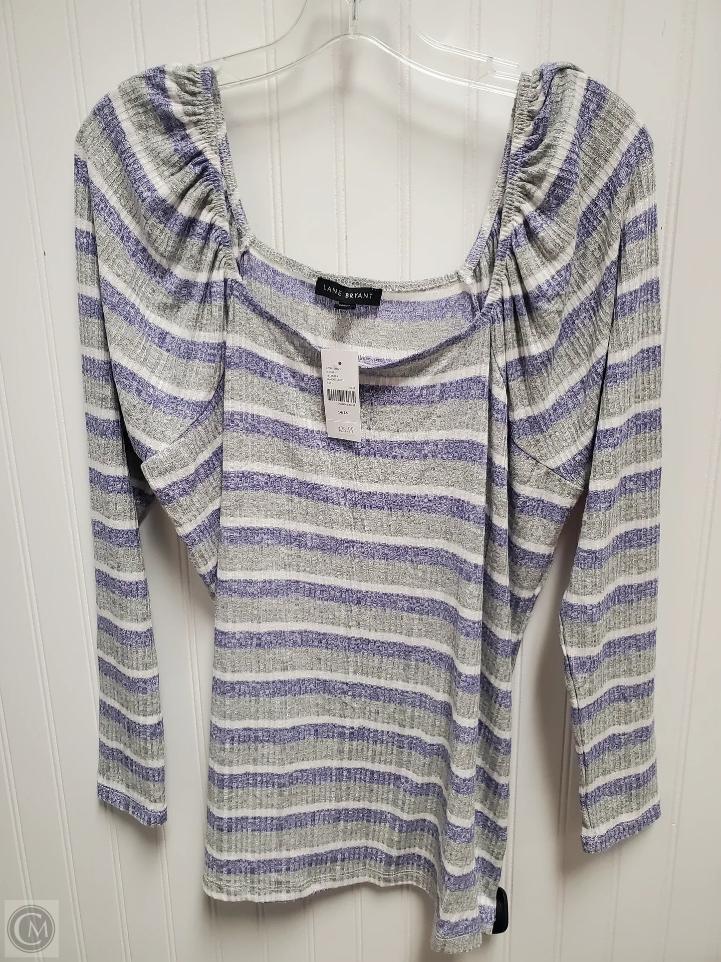 Top Long Sleeve By Lane Bryant In Striped Pattern, Size: Xl