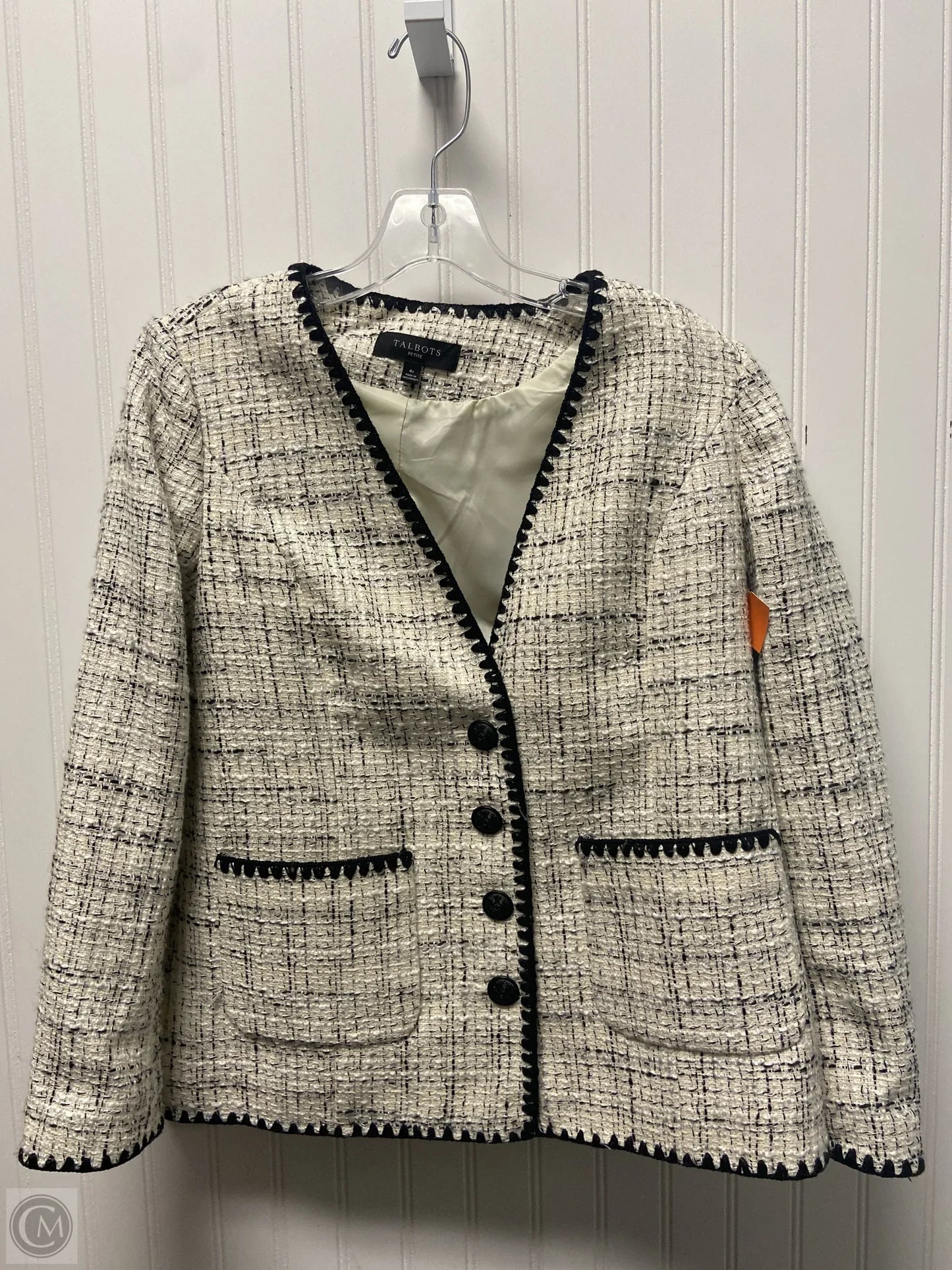 Blazer By Talbots In Cream, Size: 4p