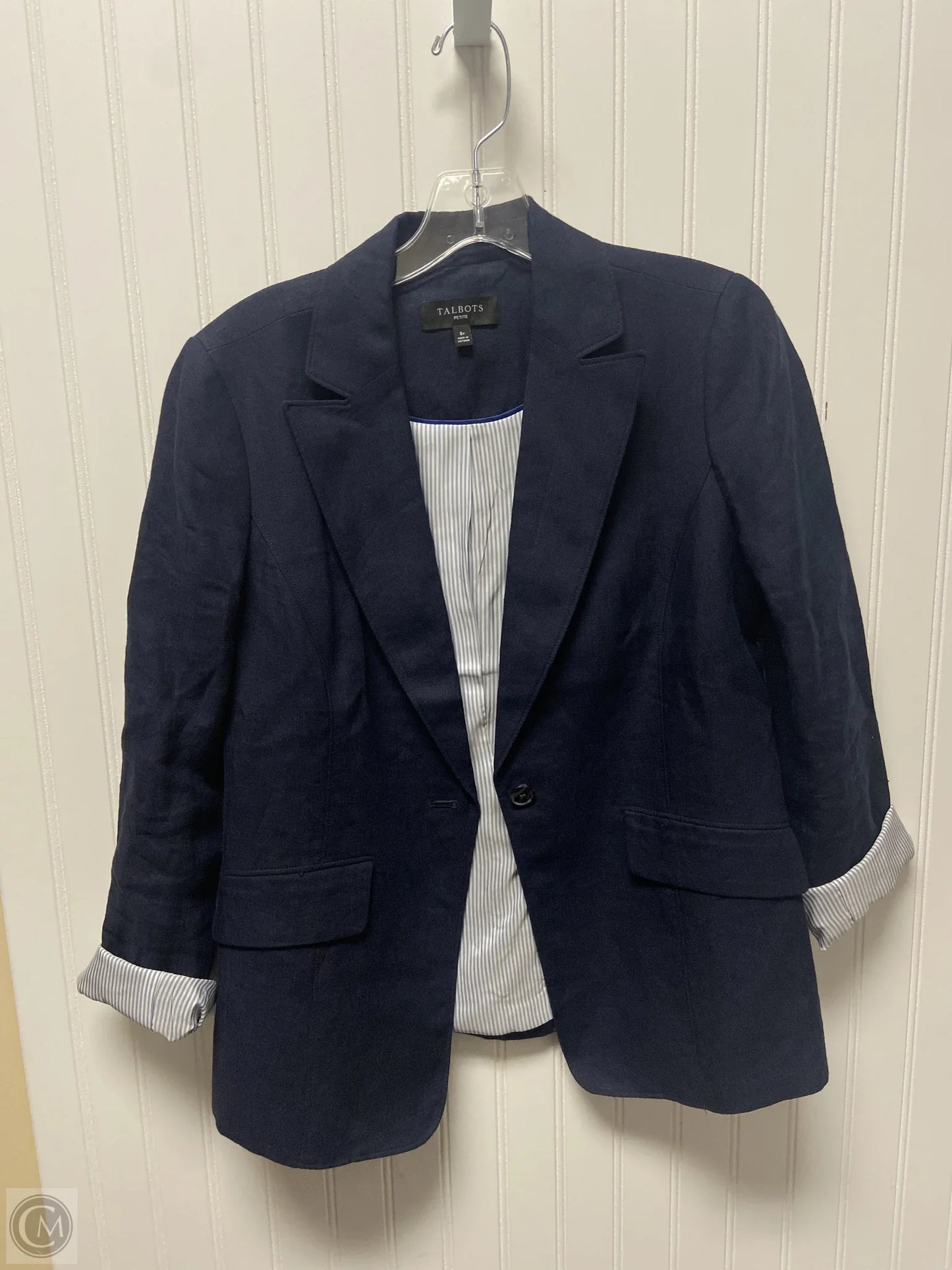 Blazer By Talbots In Navy, Size: 8p