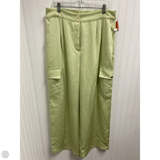 Pants Wide Leg By House Of Harlow In Green, Size: Xl