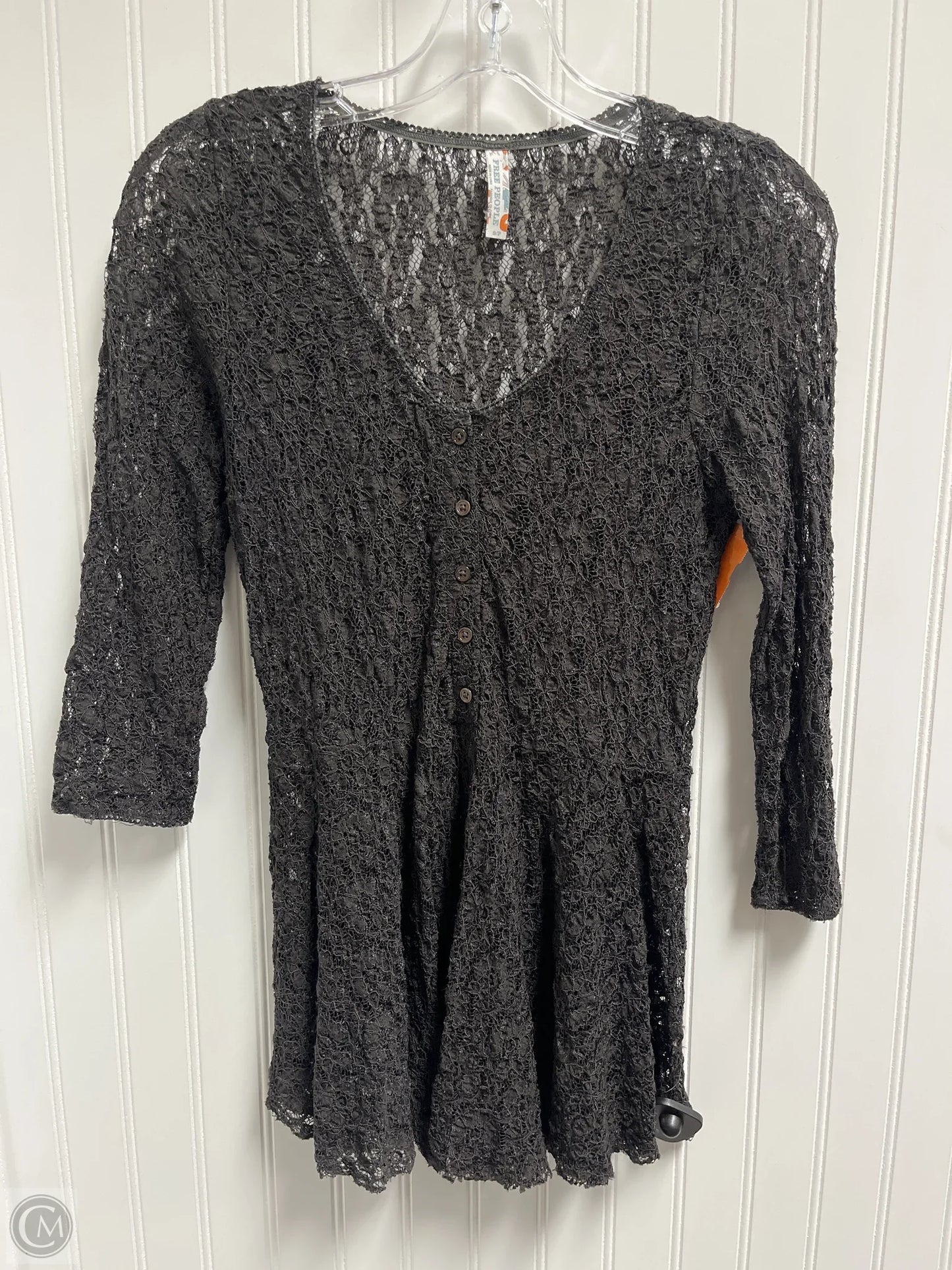 Top Long Sleeve By Free People In Black, Size: Sp