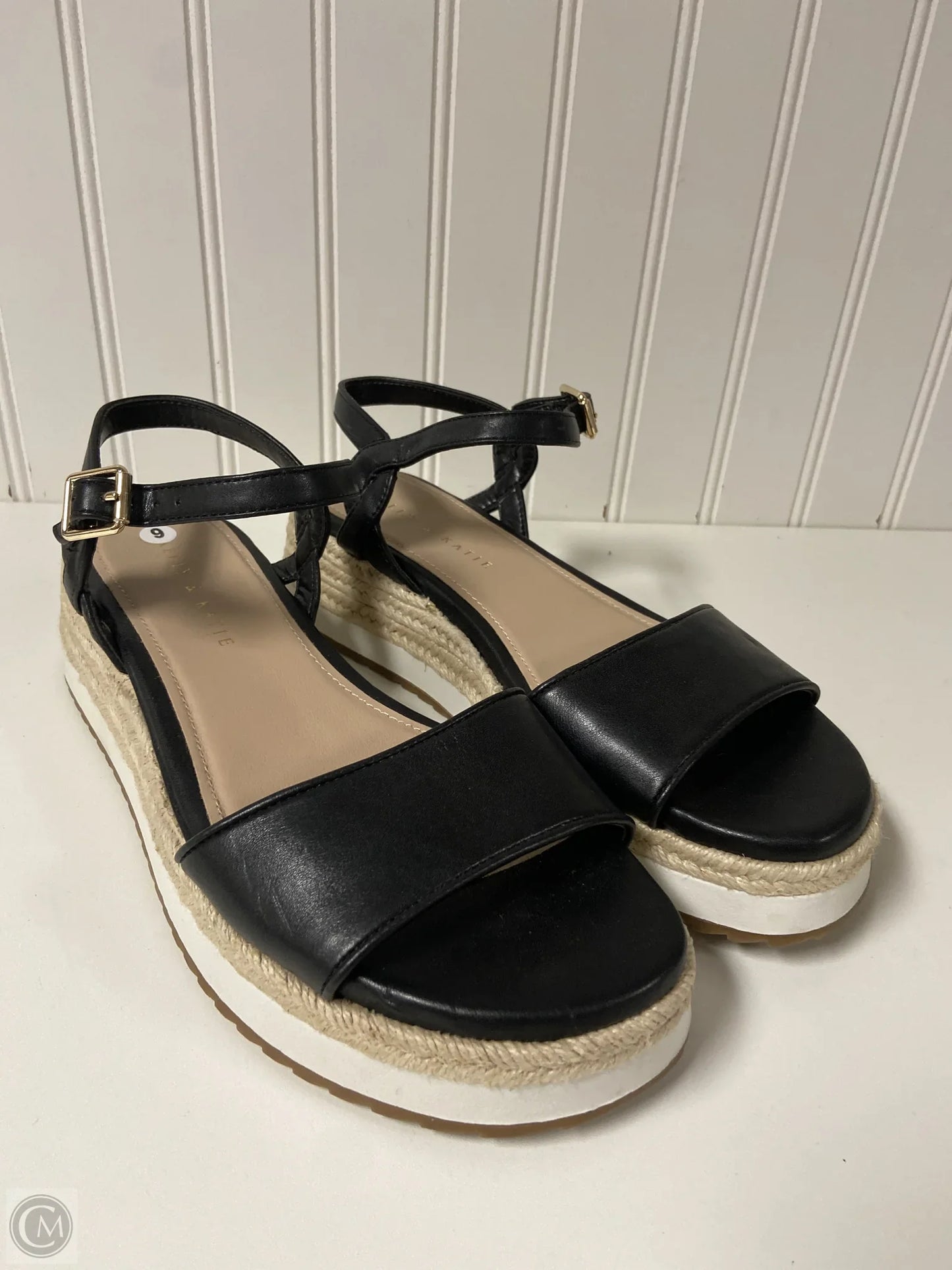 Sandals Heels Platform By Kelly And Katie In Black, Size: 9