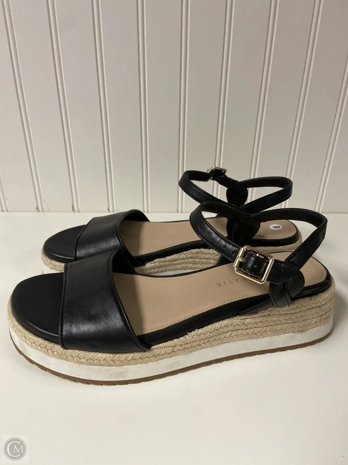 Sandals Heels Platform By Kelly And Katie In Black, Size: 9