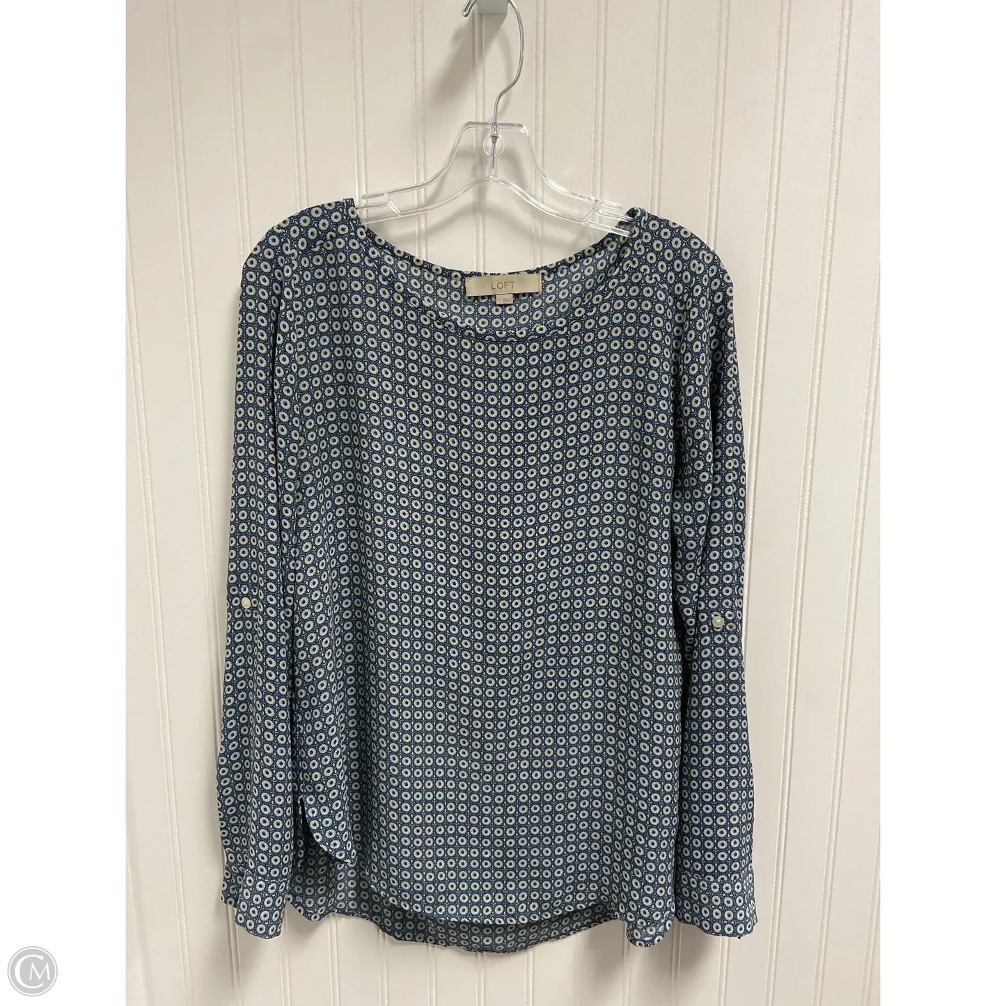 Top Long Sleeve By Loft In Blue, Size: S