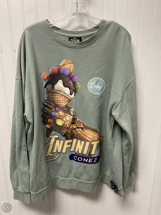 Sweatshirt Crewneck By Clothes Mentor In Green, Size: Xl