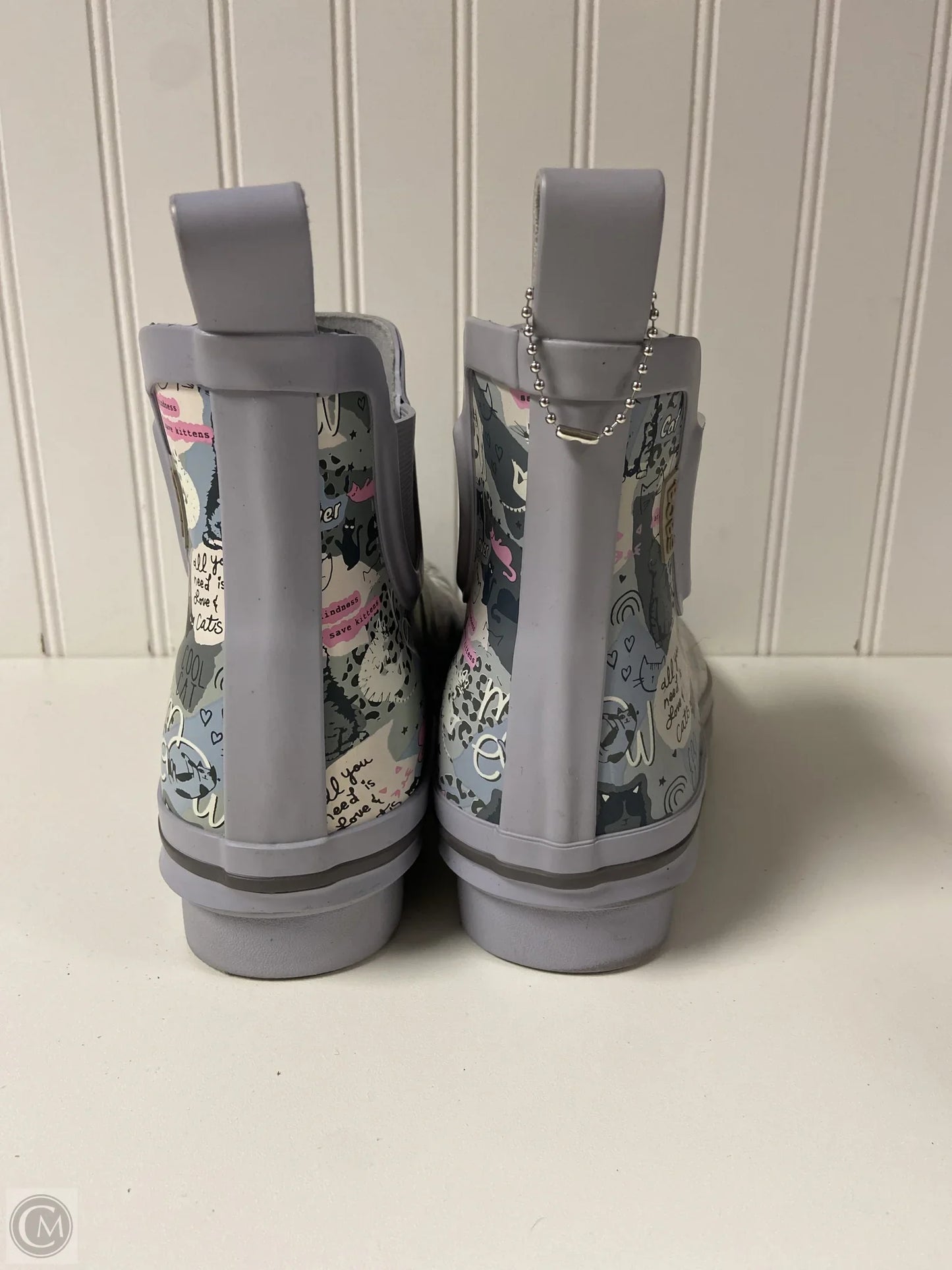 Boots Rain By Bobs In Grey & Pink, Size: 8