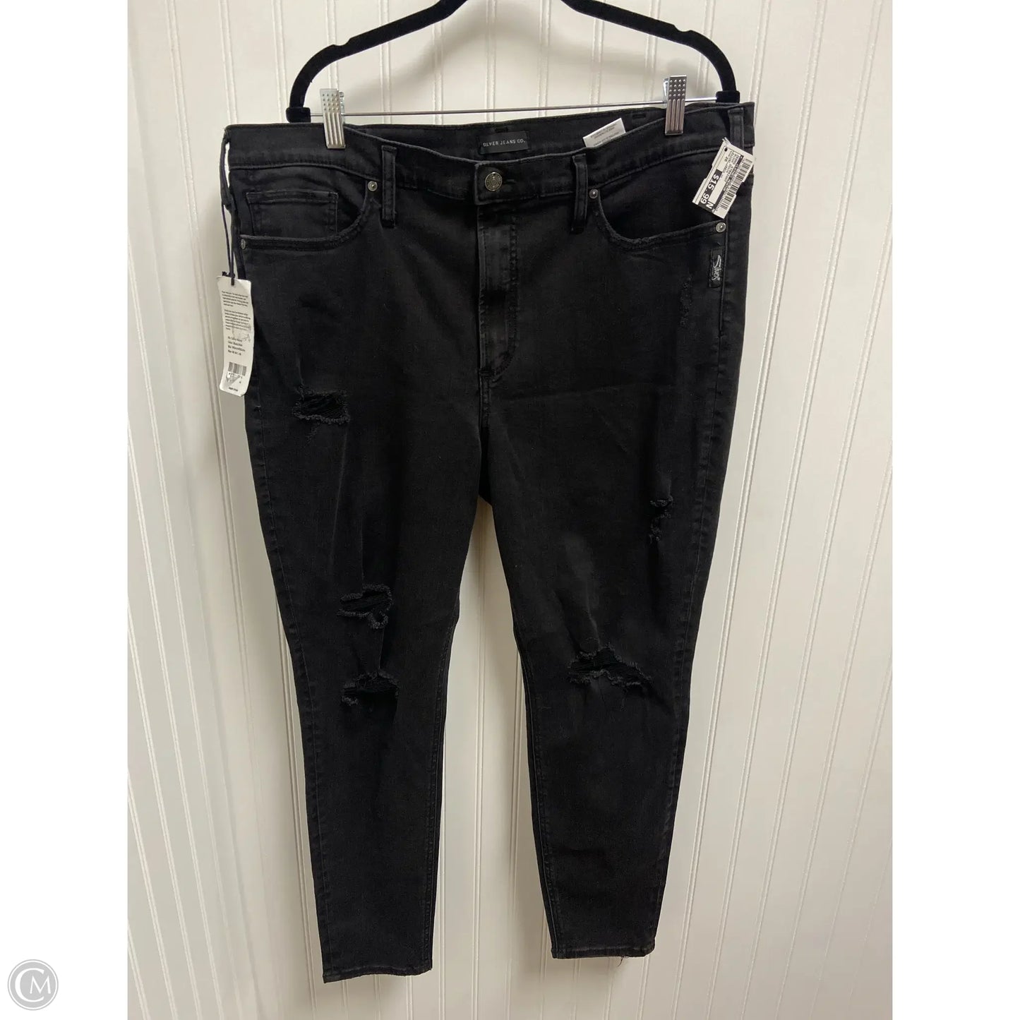 Jeans Straight By Clothes Mentor In Black Denim, Size: 20