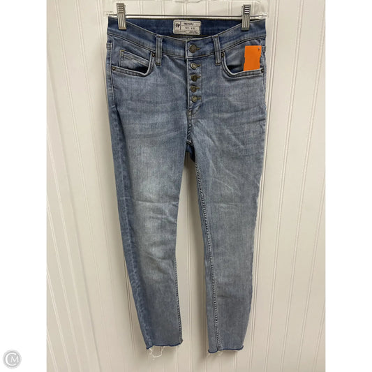 Jeans Skinny By Free People In Blue Denim, Size: 6