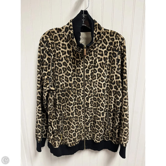 Jacket Designer By Michael Kors In Animal Print, Size: 1x