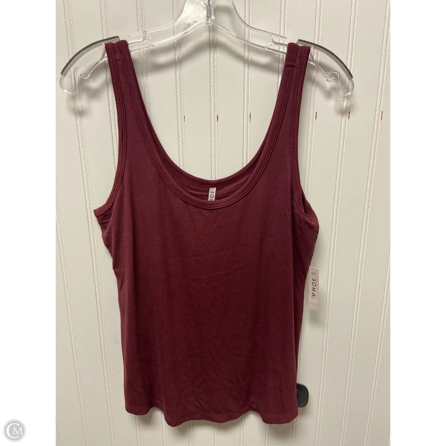 Top Sleeveless Basic By Soma In Maroon, Size: M