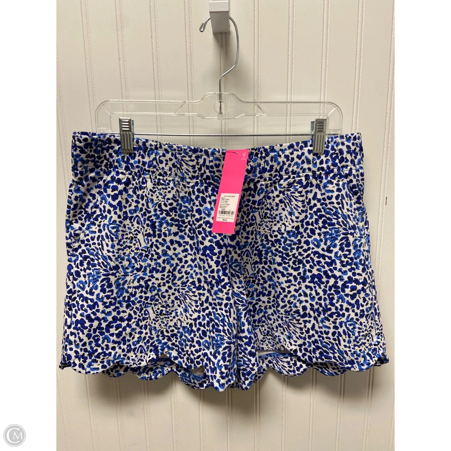 Shorts Designer By Lilly Pulitzer In Blue & White, Size: L