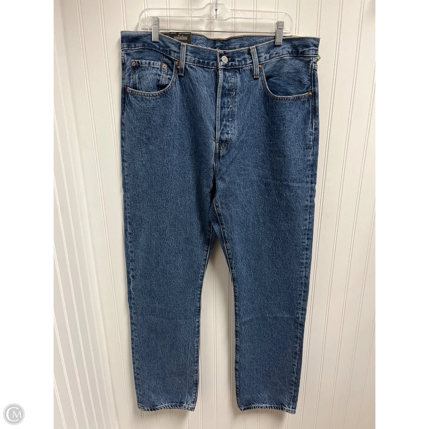 Jeans Straight By Levis In Blue Denim, Size: 18