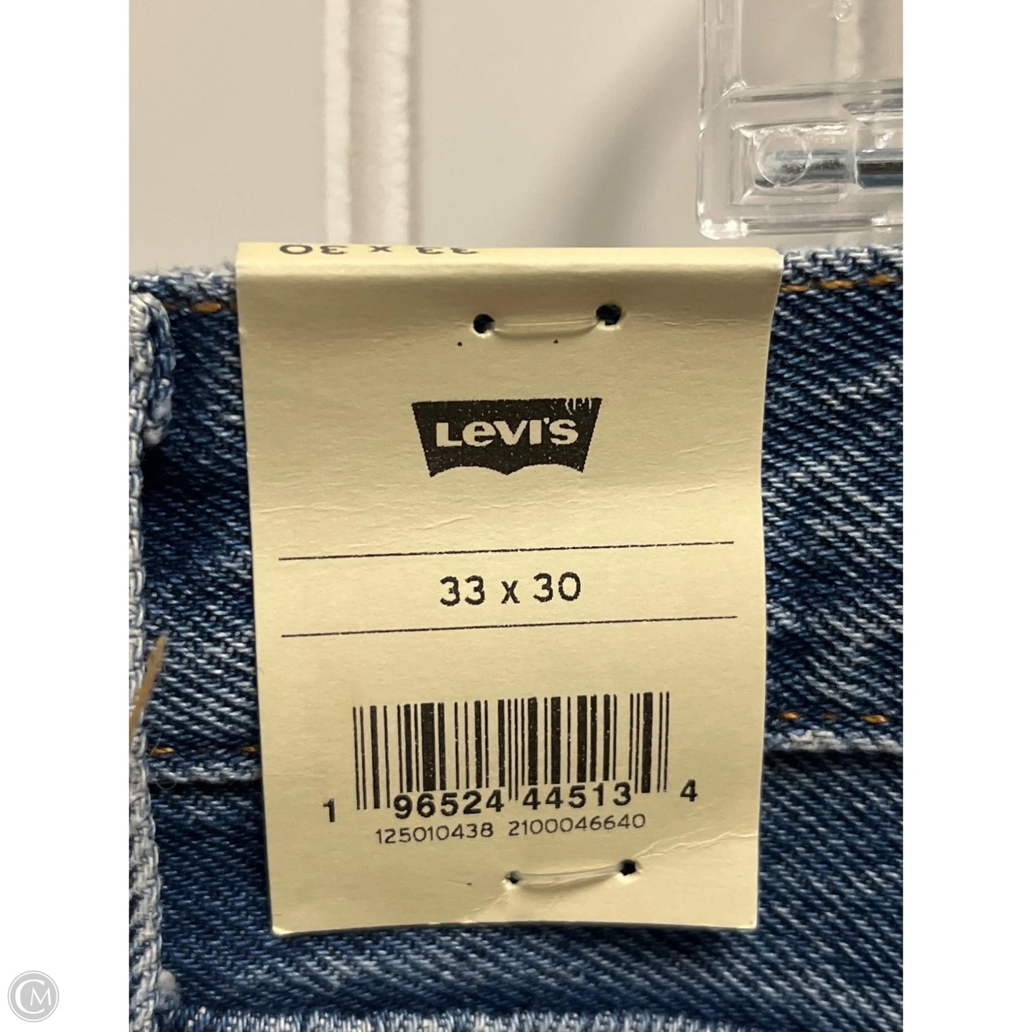 Jeans Straight By Levis In Blue Denim, Size: 16