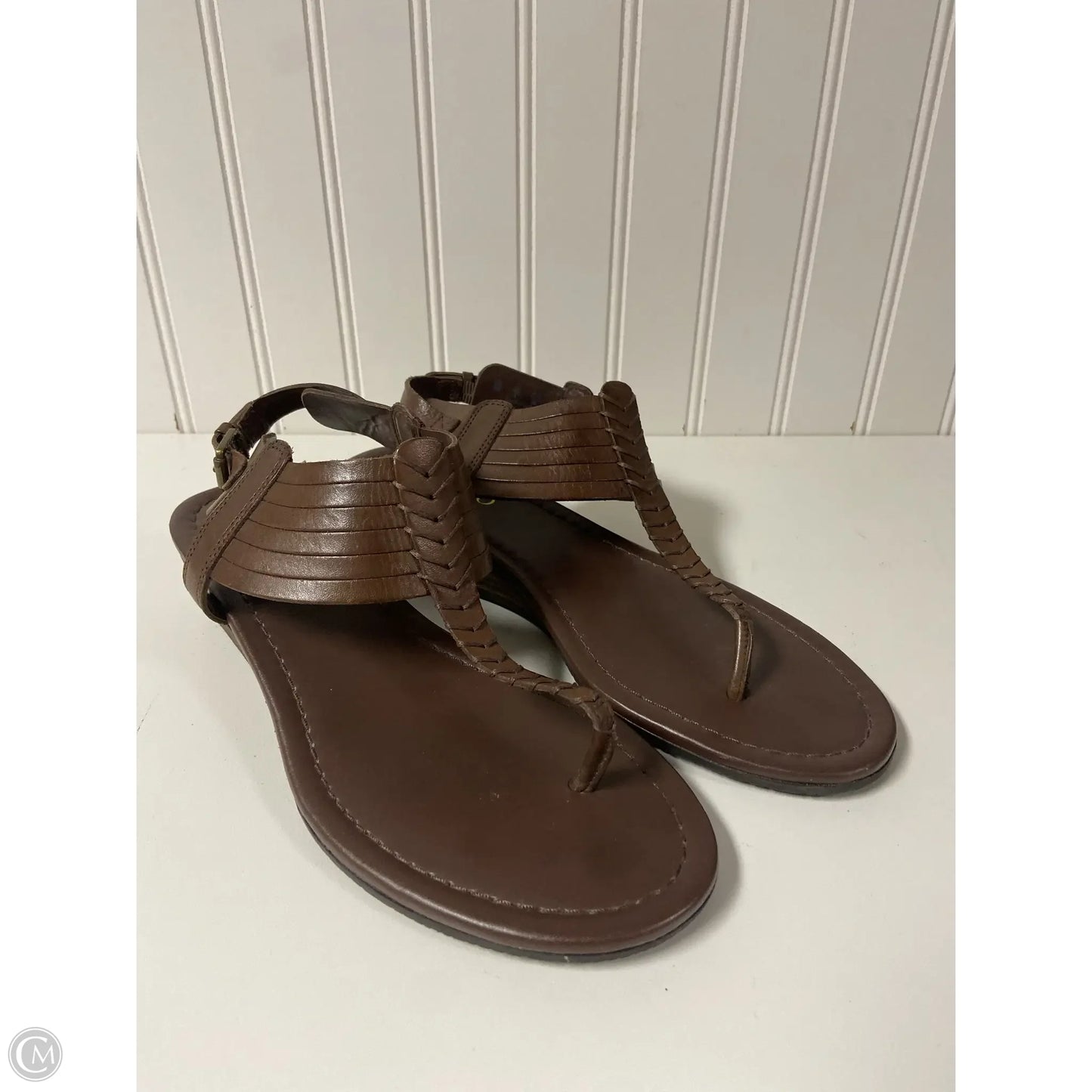 Sandals Heels Wedge By Franco Sarto In Brown, Size: 8