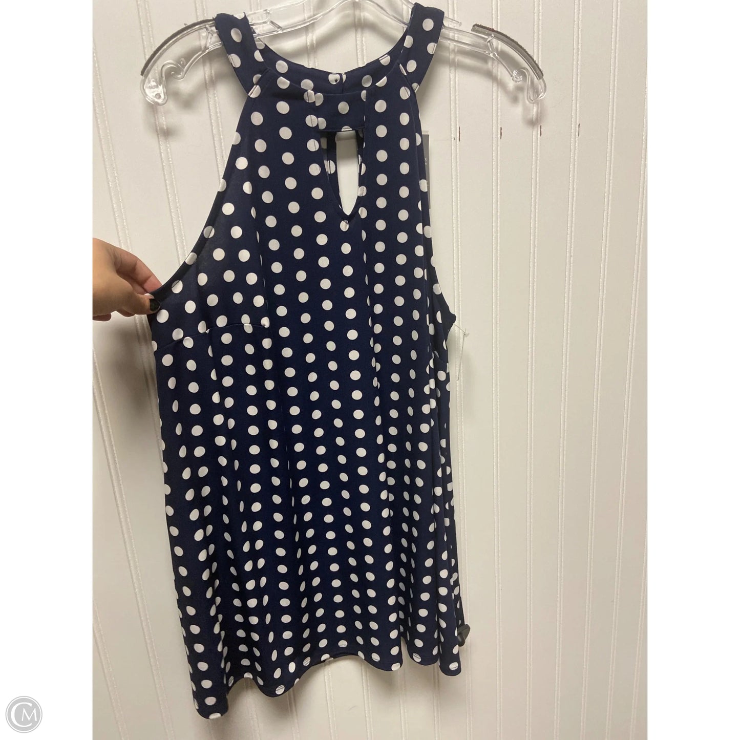 Top Sleeveless By Lane Bryant In Polkadot Pattern, Size: L