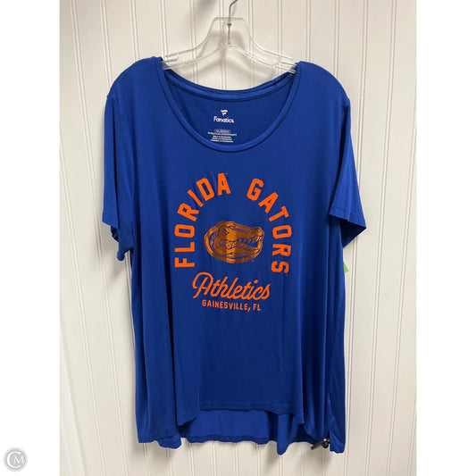 Top Short Sleeve Basic By Fanatics In Blue, Size: 1x