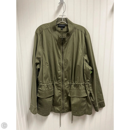 Jacket Shirt By Lane Bryant In Green, Size: 1x