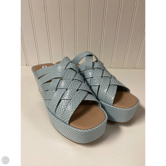 Shoes Heels Platform By Clothes Mentor In Blue, Size: 8