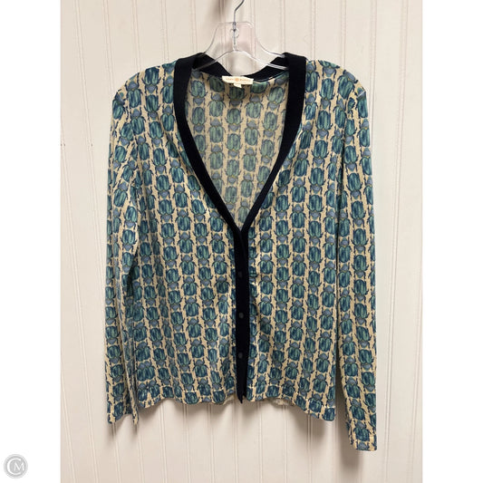 Sweater Cardigan Designer By Tory Burch In Beige, Size: L