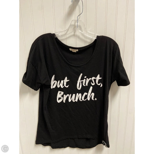 Top Short Sleeve By Clothes Mentor In Black, Size: M