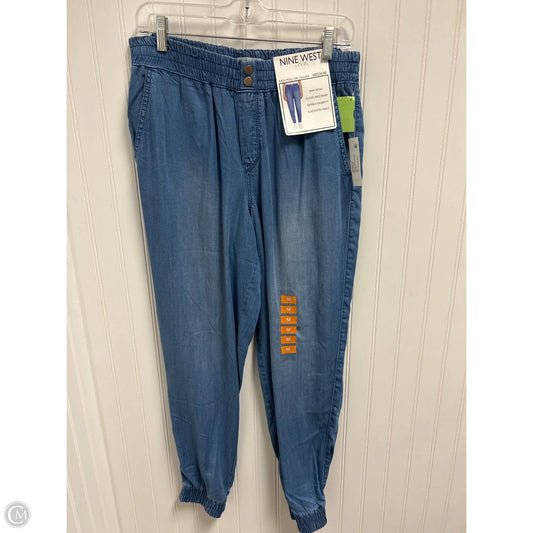 Pants Joggers By Nine West In Blue Denim, Size: M