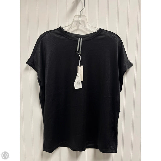 Top Short Sleeve By Anthropologie In Black, Size: L