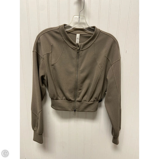 Athletic Jacket By Lululemon In Taupe, Size: Xs
