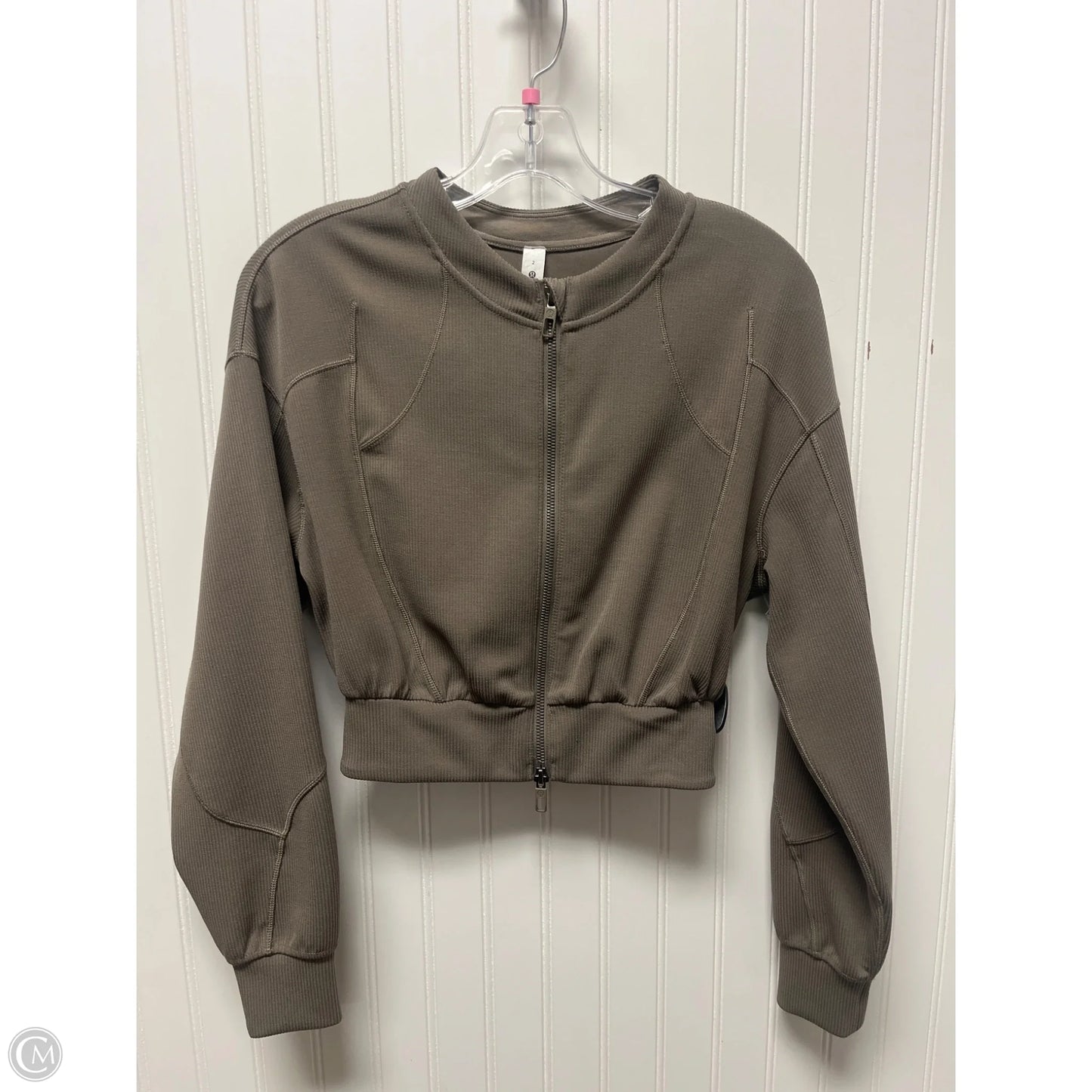 Athletic Jacket By Lululemon In Taupe, Size: Xs