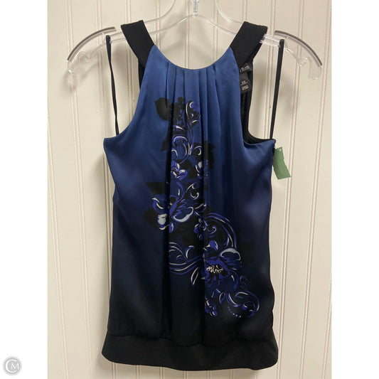 Top Sleeveless By White House Black Market In Black & Blue, Size: Xs