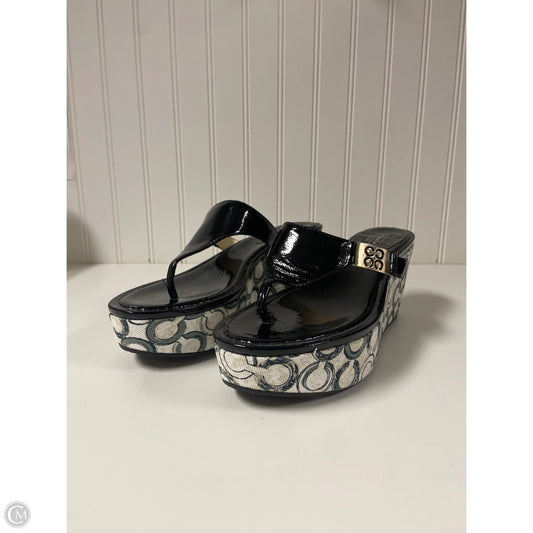 Sandals Designer By Coach In Black, Size: 10