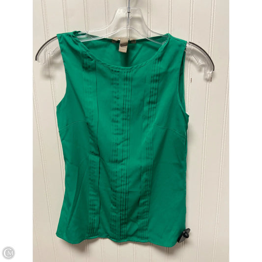 Top Sleeveless By Banana Republic In Green, Size: Xxs