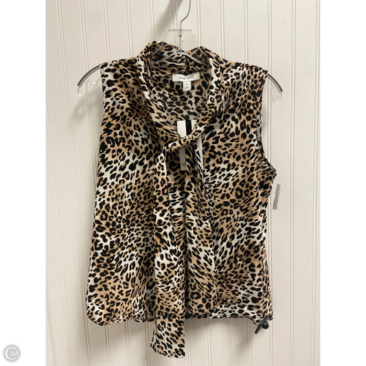 Top Sleeveless By Nine West In Animal Print, Size: S