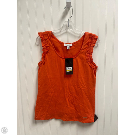 Top Sleeveless Basic By Nine West In Orange, Size: M