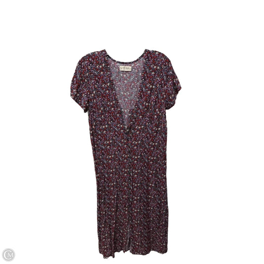 Dress Casual Midi By Lucky Brand In Floral Print, Size: M