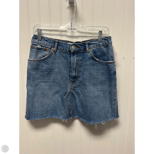 Skirt Mini & Short By Zara Women In Blue Denim, Size: 8