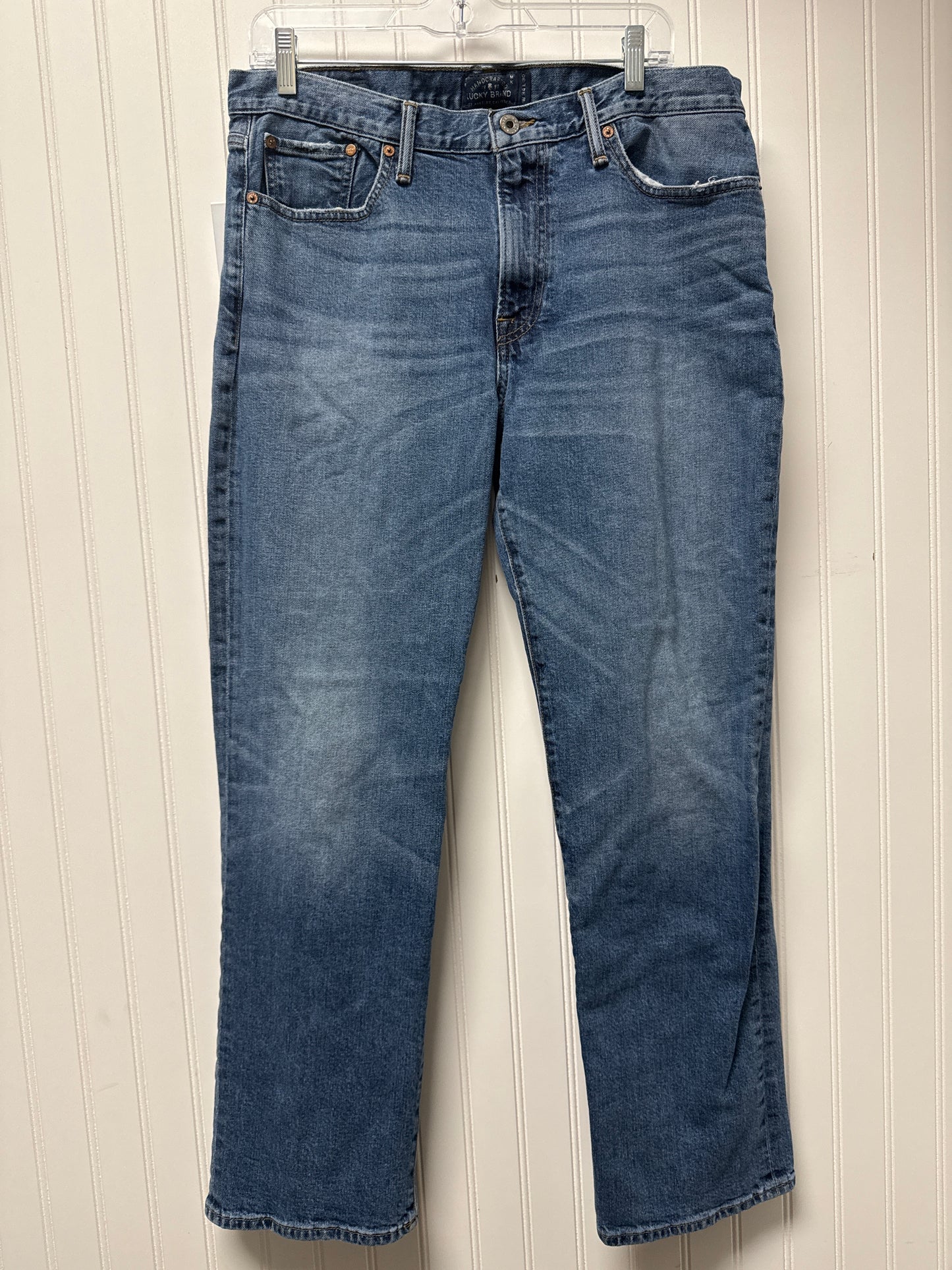 Jeans Straight By Lucky Brand In Blue Denim, Size: 18