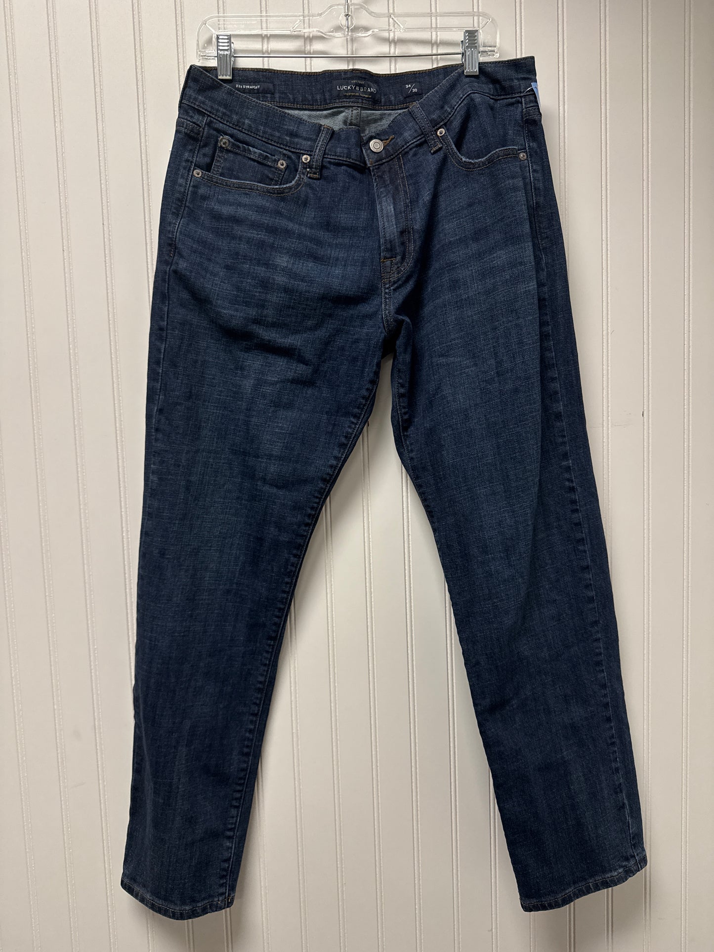 Jeans Straight By Lucky Brand In Blue Denim, Size: 18