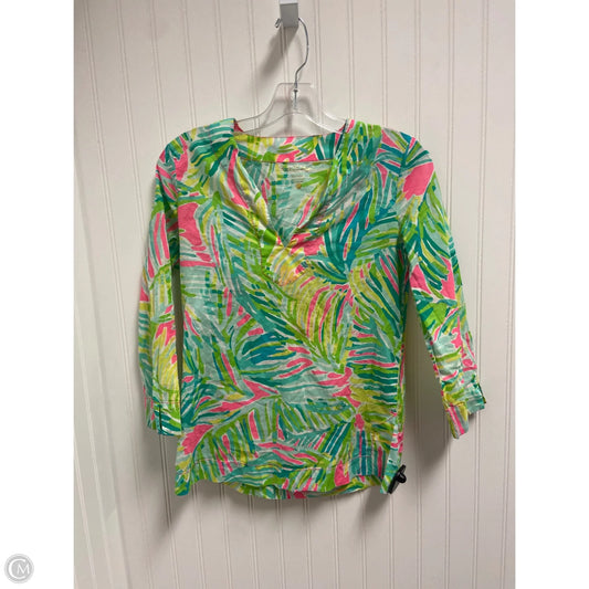 Top Long Sleeve Designer By Lilly Pulitzer In Multi-colored, Size: Xxs