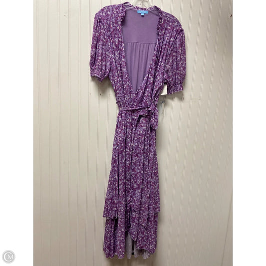 Dress Casual Midi By Draper James Rsvp In Purple, Size: Xl