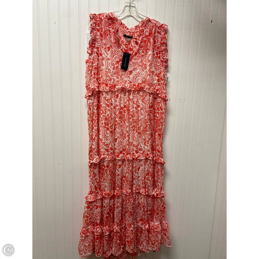 Dress Casual Maxi By Tommy Hilfiger In Red & White, Size: L