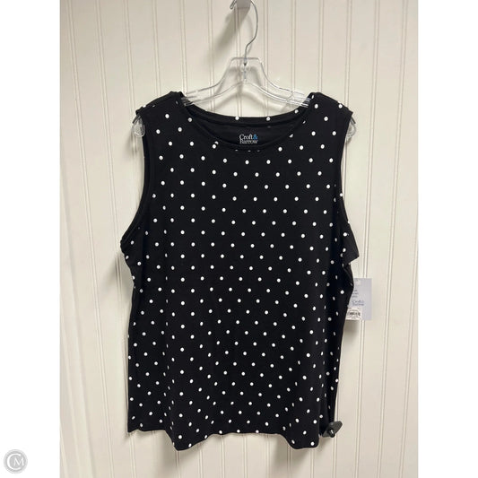 Tank Top By Croft And Barrow In Polkadot Pattern, Size: Xl