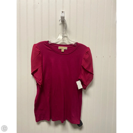 Top Short Sleeve Basic By Michael By Michael Kors In Pink, Size: M