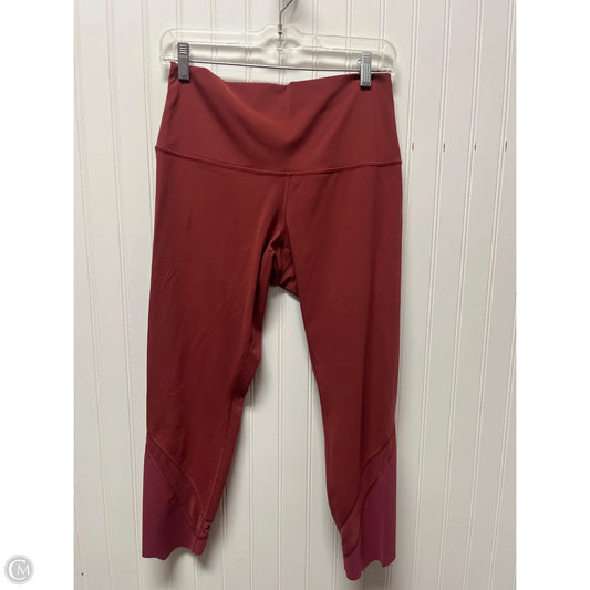 Athletic Leggings Capris By Lululemon In Red, Size: L